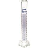 250ML Cam Mezür Uzun Form Mavi Skala - Ahşap