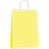 (25*12*31 Cm) Büküm Saplı Poşet (25 'Li) -Makaron Sarı-