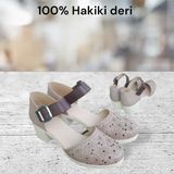 2545 Deri Topuklu Ayakkabı - 1214 Vizon