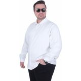 25727 Ekru Starbattal Erkek Büyük Beden Uzun Kollu Gömlek Rahat Kalıp Casual - 3XL