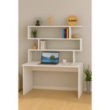 258 MoLife Arken Kitaplıklı Çalışma Masası - 100 X 45 - Beyaz