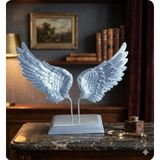 25cm-30cmlik ebatlarda kırılmaz polyester,melek kanadı desenli biblo a-1061
