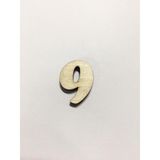 2,5cm Ahşap Harf ve Rakamlar - 9
