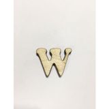 2,5cm Ahşap Harf ve Rakamlar - W