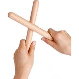25CM Ahşap Ritim Çubuğu Çiftli, Eğitici ve Eğlenceli Müzik Oyuncağı - Seçenek 1 - Ahşap - Ceviz