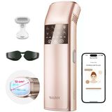 25J Ipl Cihazı Soğutma Fonksiyonlu Epilasyon Lazeri, 3° Safir 12Cm² Buz Soğutma Sistemi, Lcd Dokunmatik Ekran, Koltuk Altı, Bikini, Yüz, Bacaklar, Vücut İçin Ağrısız Epilasyon Cihazı (Şampanya Altın)