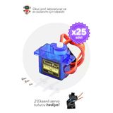 25'Li Paket Sg90 Servo Motor - Okul Ve Sınıflar İçin Meb Uyumlu