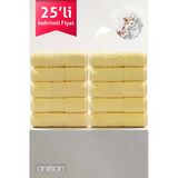 25'Li Sarı Greek El Havlusu - 50X90 Cm, 225Gr, %100 Pamuk, Spa Ve Otel Havlusu