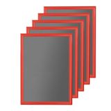 25mm Alüminyum Kırmız Çerçeve 5li Paket (KIRMIZI, (A4-210x297mm))