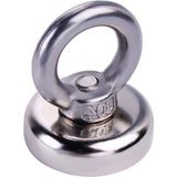 25MM Güçlü Fishing Magnet Askılı Pot Neodyum Mıknatıs, Kurtarma Mıknatısı - 1 Adet - Gümüş