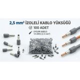 2,5mm İzoleli Kablo Yüksüğü 100 Adet 14awg