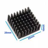 25Mmx25mmx10mm Alüminyum Soğutucu Pasif Isı Emici Radyatör Peltier Led Elektronik Devre Entegre Vga Ram Memory Cpu Gpu Raspberry Pi
