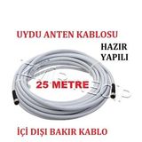 25mt 25 Metre Hazır Tak Çalıştır Rg6 Uydu Çanak Anten Kablosu