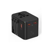 25W Evrensel Seyahat Adaptörü, Eu/Us/Uk/Au Priz Dönüştürücü, 1X Usb, 2X Type-C Hızlı Şarj Mirem0015k-Fc21
