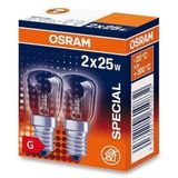 25W Fırın Ampulü 2'li Paket E14 Duy 300 Derece 2700K Halogen
