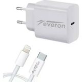 25W İphone 13 İle Uyumlu 3.4 A Q.c Type C To Lightning Hızlı Şarj Aleti Evr-002