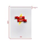 25X25+5 cm (25*30) 500 Adet Şeffaf Bantlı Yapışkanlı Jelatin Poşet