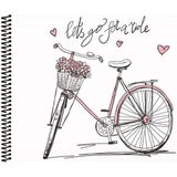 25X35 P.p Kapak Kopartılabilir Sayfalar Telli Resim Defteri Desenli 25 Yaprak - Bisiklet
