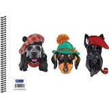 25X35 P.p Kapak Kopartılabilir Sayfalar Telli Resim Defteri Desenli 25 Yaprak - Köpekler