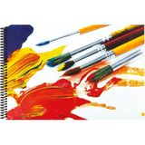 25X35 P.p Kapak Kopartılabilir Sayfalar Telli Resim Defteri Desenli 25 Yaprak - Sanat