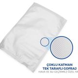 25x35 Tırtıklı 1 Kg Gofrajlı 90 Mikron Ev Tipi Gıda Vakum Poşeti Torbası Bpa İçermez