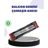 25X60 Hava Dayanıklı Çamaşır Askılığı Kare Demir Uyumlu Pratik Balkon Askısı