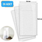 26 Adet Pratik Kullan At Çay,Bitki Çayı,Filtre Kahve Demleme Poşeti Süzgeci (4490)