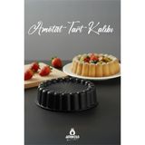 26 cm Ametist Döküm Tart Kalıbı, Siyah, Dayanıklı ve Şık Tasarım - Seçenek 1 - Ahşap