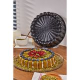 26 cm Döküm Tart Kalıbı, Dayanıklı ve Şık Mutfak Aksesuarı - Seçenek 1 - Ahşap