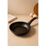 26 cm Eko Granit Wok Tava | Yapışmaz Derin Tava | Sağlam Isı Dağılımı | - 26 cm granit wok tava - Gri
