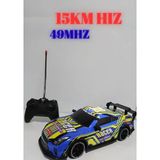 26 cm Işıklı Hızlı Şarjlı Full Fonksiyon Uzaktan Kumandalı Yarış Arabası - Sarı
