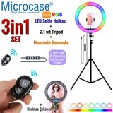 26 Cm Selfie Rgb Led Ring Halka Işık+2.1Mt Tripod+Kumanda Al2643