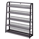 26" Süpermarket Rafı Vitrin - Şeker, Cips, Çay Poşetleri ve Daha Fazlası için İnce Snack Organizatör Standı - Sağlam Tezgah Üstü Saklama Sepeti, Siyah, 50 cm Genişlik