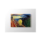 2645 Sanat Edvard Munch Çığlık Kare 70x70 cm Kanvas Tablo