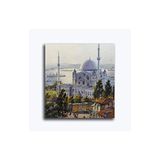 2645 Sanat İstanbul Boğazı'ndaki Dolmabahçe Camii Ellis Luciano Silas Tablo-50 X 50 Cm Kare