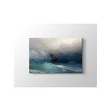 2645 Sanat Ivan Aivazovsky Ship On Stormy Seas Yatay 40x60 cm Kanvas Tablo