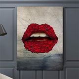 2645 Sanat Kanvas Tablo Motivasyon Dudak Lips Pop Art-40 x 60 Cm