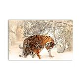 2645 Sanat Karlar İçinde Kaplan ve Yavrusu Tablo-40 X 60 Cm Yatay