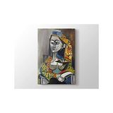 2645 Sanat Pablo Picasso Woman With Turk Costume Türk Kostümlü Kadın Dikey 40x30 cm Kanvas Tablo