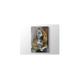 2645 Sanat Pablo Picasso Woman With Turk Costume Türk Kostümlü Kadın Dikey 60x80 cm Kanvas Tablo