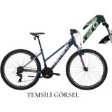 26J Carraro Force 601 Bayan Dağ Bisikleti - Mat Koyu Yeşil Açık Yeşil Pembe - 38 Kadro - Yeşil - Pembe