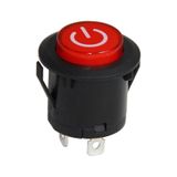 26Mm Yaylı Rocker Buton Işıklı Power Simgeli (Ic-180E)