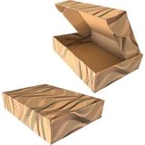 26X18X6CM Karton Kutu 10ADET Desenli-Kilitli | E-Ticaret-Kargo-Hediye Kutusu Kraft