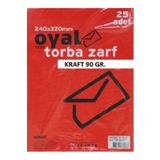 26X35 Cm. Torba Zarf Beyaz 25Li Paket