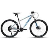 27.5 Jant Carraro Force 770C Dağ Bisikleti | 48 cm Kadro | 18 Vites | Hidrolik Disk Fren | Gümüş-Mavi-Açık Mavi | Blc Bisiklet - Renkli