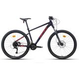 27.5j Carraro Crx 724 24V Hd Dağ Bisikleti - Pırıltılı Siyah Kırmızı - 44 Kadro - Lacivert