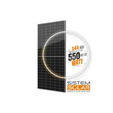27 Adet 550W Watt Güneş Paneli Monokristal 144 Hücre Solar Panel
