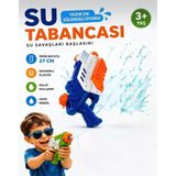 27 Cm Pompalı Büyük Su Tabancası - 600 Ml Su Kapasiteli Geniş Hazneli Yaz Oyuncağı Su