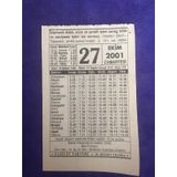 27 Ekim 2001 Takvim Yapragi - Nostalji Koleksiyonluk Takvim Yapragi