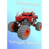 27 Mhz Uzaktan Kumandalı Full Fonksiyon Şarjlı Off Road Canavar Araba - Kırmızı